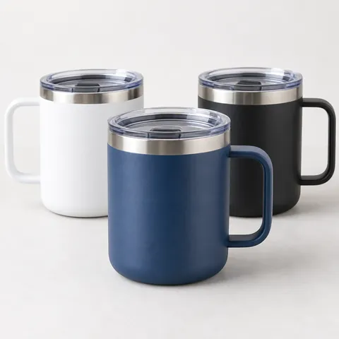 Insulated desk mugs with lids