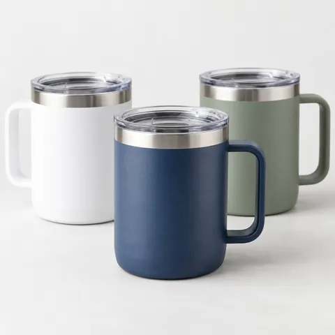 Insulated mugs with handles