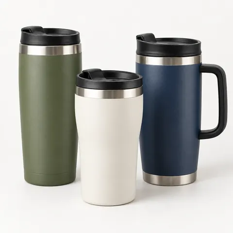 Insulated travel mugs